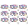 LSUO BAOFU Stringa Luci LED a Batteria, 9Pezzi Impermeabile 20 LED 2M Mini Lampada a Fili di Rame Bianco Caldo, per Natalizie, Matrimonio, Giardino, Interni ed Esterni
