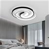 Arcadia Plafoniera Led Soffitto Moderna con Luce Calda e Fredda Dimmerabile, Telecomando - Lampadario Camera da Letto, Soggiorno, Cucina, Cameretta e Salotto - 3600LM 36W 45Cm