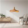 B·LED BARCELONA LED BARCELONA LED Lampada a Sospensione in Mimbre e Bambù Bellas con Portalampada in Legno Naturale, Plafoniera Stile Nordico Giapponese Moderno Naturale Industriale Classico, E27 Interno