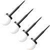 LABRIMP 4 Pezzi Lampade da Giardino a Energia Solare a Forma di Globo Bianco, Luci LED Solari per Vialetti Esterni e Prati, Illuminazione Automatica Resistente alle Intemperie per Esterni