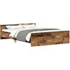 vidaXL Giroletto Senza Materasso Legno Antico 140x190cm in Truciolato, mobili Camera da Letto, Base del Letto, Letto Matrimoniale, Letto