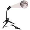 Avilia Proiettore Luna e Terra 360° su Treppiede - Lampada Proiezione in Alluminio+ABS, Cristallina a Distanza Maggiore, 7x19.6x6.2 cm con Cavo USB