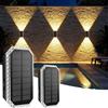 Giliwosy Applique Solare da Esterno, 3 Temperature di Colore Luci Solari da Esterno IP65 Impermeabili Lampade da Esterno Solari 1200mAH Batteria per Patio, Portico, Piscina, Balcony Decoration (2 Pezzi)