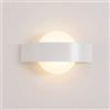 damastoreitalia Universo Applique led per interno doppia emissione luce da parete a muro lampada 8w moderno su giu (Bianco - Luce calda 3000K)