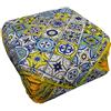 Russo Tessuti 6 Cuscini Sedie Cucina Coprisedia Imbottiti Vietri con Alette Giallo Blu