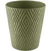 Generico Vaso Orchidea in Ceramica Liscia o damascato | VARI COLORI | misura 14x13 cm idea regalo (Geometrico Verde)