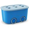 Keter Scatola Giochi per Bambini con Ruote Funny Box L - 58X38,5X32H Azzurro