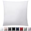 Blumtal Federe Cuscini Divano in Raso, Copricuscini Divano Cotone Satinato, Federe 60 x 60cm - 2 Pezzi, Bianco