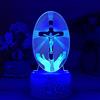 Kbsmx Luce notturna a LED Gesù per decorazione chiese, regalo per cristiani, lampada da tavolo con batteria USB, colore A-7 con telecomando