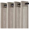 Topfinel Tende per Interni Corte per Finestre con Lino 140x145 CM 2 Pezzi, Tende Camera da Letto Moderne con Anelli, Decorazione Tenda Taupe Trasparente per Cucina Soggiorno Salotto Curtains