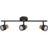 LEDVANCE DECOR SPOT CORK, 3 x 3,4W, 690lm, nero, faretto, teste orientabili, versatile, faretto per interni, lampade LED sostituibili, dimmerabile, colore della luce bianco caldo, GU10