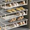 EUBSWA Scarpiera Salvaspazio Slim Appendibile Per Armadio, organizer armadio Estendibile Da 40 cm a 70 cm, Organizzatore-Armadio (Bianco)