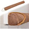 TWSOUL Paraspifferi per porte, 92 cm, pesante, paraspifferi per porte, isolamento acustico di porte e finestre, protezione dal calore, fermaporta fredda, lavabile (marrone scuro)