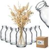 gouveo Set di 12 vasi in vetro VaseMini100 - Vasi rotondi in vetro per fiori - Piccoli vasi decorativi per casa, matrimoni, compleanni, feste (VM100)