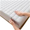 ELYSYSRL Coprimaterasso con Cerniera Fodera Materasso Matrimoniale/Singolo 160x190/200 Personalizzabile Copri Proteggi Materasso Trapuntato Lavabile Imbottito Lenzuolo(Bianco,90x200x15cm)