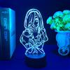 Jilijia Lampada LED con illusione 3D The Quintessential Quintuplets Anime Nakano Miku NightLight, lampada da tavolo USB a 16 colori per camera da letto, decorazione regalo di compleanno
