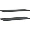 vidaXL Mensole a Muro 2 pz Senza Staffe 100x40 cm Nero in Acciaio Inossidabile, mensola sospesa, mensola sospesa a Muro, scaffale espositivo a Muro