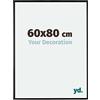 yd. Your Decoration - Cornice 60x80 cm - Nero Opaco - Decorativa Parete in Plastica con Vetro in acryl - Antiriflesso - 60x80 Cornice - Evry