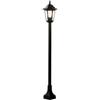 Sovil Illuminazione Lampioncino design classico paletto luce da esterno nero 121cm