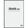 yd. Your Decoration - Cornice 35x50 cm - Nero Opaco - Decorativa Parete in Alluminio con Vetro in acryl - Antiriflesso - 35x50 Cornice - Kent