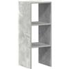 vidaXL Libreria Impilabili Grigio Cemento 30x30x80cm Legno Multistrato, scaffale per Libri, scaffale, scaffale Contenitore, armadietto portaoggetti