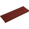 vidaXL Tappetini per Scale autoadesivi 15 pz 65x21x4 cm Bordeaux Rosso Bordo Rettangolare