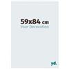 yd. Your Decoration - Cornice 59x84 cm - Bianco Lucente - Decorativa Parete in Plastica con Vetro in acryl - Antiriflesso - 59x84 Cornice - Evry