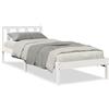 vidaXL Letto Extra Lungo Senza Materasso Bianco 100x210 cm in Pino, Letto, giroletto, mobili Camera da Letto, Telaio Letto, Letto Singolo