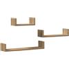 vidaXL Mensole Parete 3pz Rovere Artigianale in Legno Multistrato, mensola Galleggiante, mensola a Parete, mensola a Parete, mensola a Muro