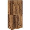 vidaXL Armadio Legno Antico 80x52x180 cm in Truciolato, Guardaroba, Mobile Appendiabiti, Armadio Porta Abiti, Mobile Contenitore, Mobile con Due Ante