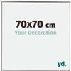 yd. Your Decoration - Cornice 70x70 cm - Champagne - Cornice Decorativa Parete in Plastica con Vetro in acryl - Antiriflesso - 70x70 Cornice - Evry