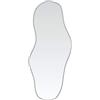 vidaXL Specchio da Parete Argento 100x45 cm