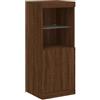 vidaXL Credenza con Luci LED Rovere Marrone 41x37x100 cm