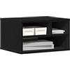vidaXL Supporto per Stampante Rovere Nero 40 x 32 x 22,5 cm, Supporto per Stampante Rettangolare Moderno, Organizer per Ufficio, Legno ingegnerizzato, Accessorio Salva Spazio