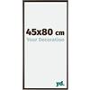 yd. Your Decoration - Cornice 45x80 cm - Antracita - Cornice Decorativa Parete in Plastica con Vetro in acryl - Antiriflesso - 45x80 Cornice - Evry