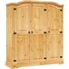 vidaXL Armadio Legno di Pino Messicano Corona Range 3 Ante Mobile Guardaroba