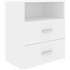 vidaXL Comodino Bianco 50x32x60 cm