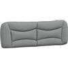 vidaXL Cuscino Testiera Hvar Grigio Chiaro 160 cm in Tessuto