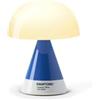 Lexon Collaboration Mina M - Lampada da comodino portatile per camere da letto, bambini e asilo nido, 9 LED, ricaricabile, con luce 24 ore e dimmer (blu classico)