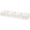 Ikea Skubb - Scatola per scarpe, colore bianco, 4 pezzi, 22 x 34 x 16 cm