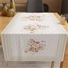 PETTI Artigiani Italiani - Accessori Tessili da Cucina, Runner da Tavolo Elegante 40x140 cm in Microfibra, Tovaglia Tavola in Stampa Digitale Pois Tortora, 100% Made in Italy