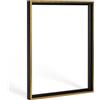 Bildershop-24 - Cornice con fughe ombreggiate Lemgo, per cornici e Tele, Nero/Oro Lucido Anticato, 60 X 80cm