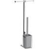 GEDY Rainbow Piantana Wc Portarotolo e portascopino art. RA32 colore ARGENTO