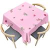 Morbuy Tovaglia per Tavolo Quadrato, Motivo Floreale Tovaglie Impermeabile Idrorepellente Antimacchia Copritavolo Lavabile per Decorative Cucina Giardino Compleanno (120x120cm,Cuore d'Amore Rosa)