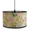 Morbuy Paralume in Bambù, Motivo Floreale di Lusso Retrò, Paralume a Tamburo 30cm, Lampada da Tavolo, da Terra e Lampadario, E27, Decorazione Casa (Verde Chiaro)