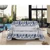 IlGruppone Telo Arredo Made in Italy in Cotone Grandfoulard Copritutto Copridivano Copriletto-Teli Sofà Arredatutto-Drappeggio-Arazzo-Copridivano Grand Foulard Letto - Singolo - Gnomi Blu
