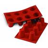 Silikomart SF021/C Stampo Babà Classic, Silicone, Rosso, 39.6x19.3x6.1 cm, 1 Unità