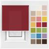 Estika Tenda a rullo con foratura - 80 x 150 cm - Rosso scuro - montaggio a soffitto o parete, per interni, per finestre e portefinestre, tessuto semi-trasparente, disponibile in 25 colori