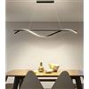 Lan Xin-JP Lampadari, Lampada a Sospensione a LED for Sala da Pranzo, Soggiorno, Lampada a Sospensione, dimmerabile, Regolabile in Altezza, for Ufficio, Bar, Interni, con Telecomando