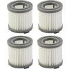 Donkivvy 4 filtri di ricambio per aspirapolvere Delonghi Colombina Pro Midi Hair XLM353.ADC XLM355 XLM408 XLM417 XLM510